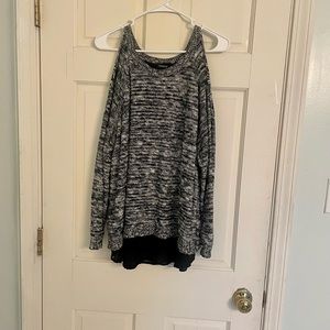 Torrid split back cold shoulder sweater size 1